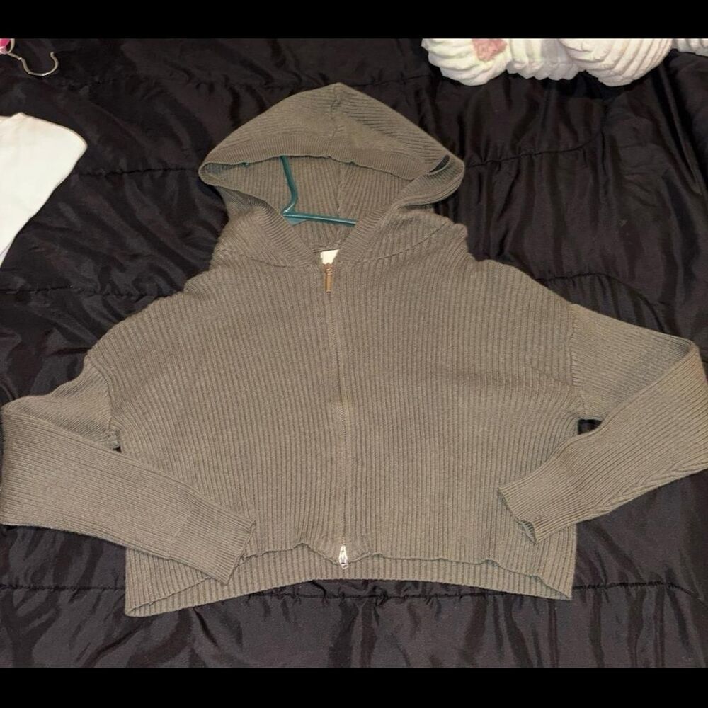 Pink-rose Women's Green and Brown Jumper